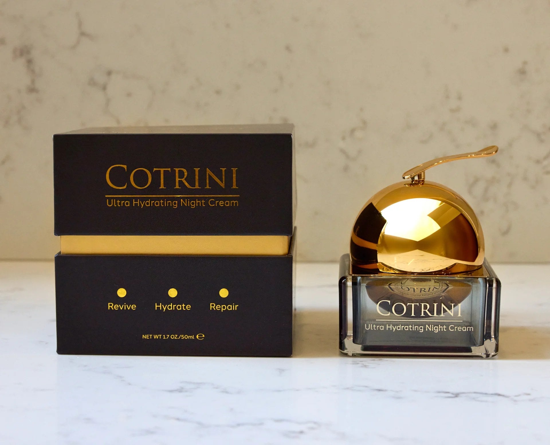 Night Cream jar beside its box
